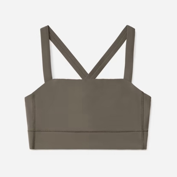 Everlane The Perform Cropped Top NWT in Dark Taupe (Grey)-SOLD OUT ONLINE - Picture 1 of 8